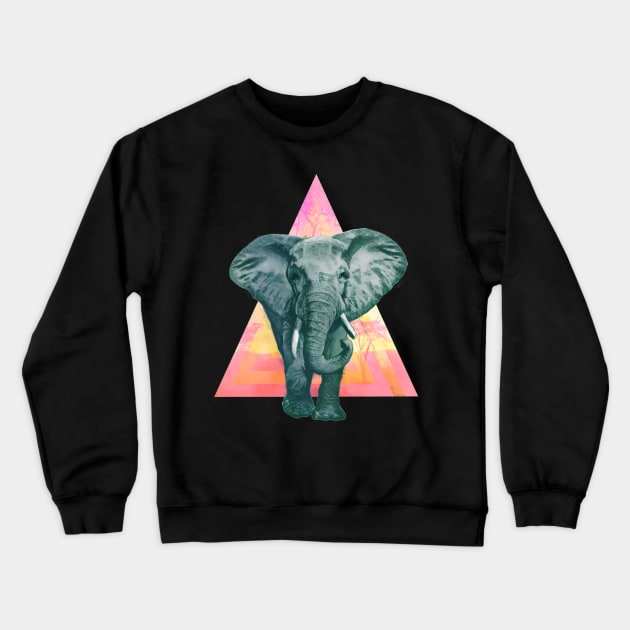 Colorful Elephant Crewneck Sweatshirt by HillySeonard